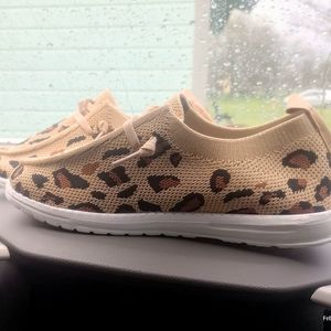 Women's leopard slip on loafers...